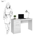 Ver imagem 4 de Escrivaninha Bancada Mesa Star com Porta Branco Home Office Escritório