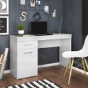 Ver imagem 1 de Escrivaninha Bancada Mesa Star com Porta Branco Home Office Escritório