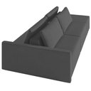 Ver imagem 5 de Sofá Ilha Modular com Puff para Sala Living 232cm Georgia K04 Veludo Cinza Escuro - Mpozenato