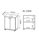 Ver imagem 4 de Balcão Multiuso 2 Portas e 1 Prateleira Interna BL3300 Tecno Mobili Branco