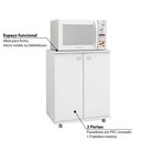 Ver imagem 3 de Balcão Multiuso 2 Portas e 1 Prateleira Interna BL3300 Tecno Mobili Branco