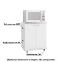 Ver imagem 2 de Balcão Multiuso 2 Portas e 1 Prateleira Interna BL3300 Tecno Mobili Branco