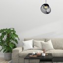 Ver imagem 2 de Luminária Teto Tipo Pendente Espinha Mdf - Completa - Cor: Preta