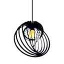 Ver imagem 1 de Luminária Teto Tipo Pendente Espinha Mdf - Completa - Cor: Preta