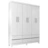 Guarda Roupa Rio Verde Quarto com 6 Portas e 6 Gavetas Branco - 1