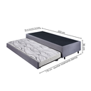 Ver imagem 2 de Bicama Box Solteirão Suede 96x203x28 Cm com Colchão Auxiliar Ecoflex