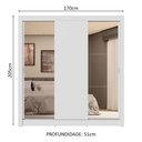 Ver imagem 4 de Guarda-roupa Casal 3 Portas de Correr com Espelhos 4 Gavetas Branco Sublime Plus Madesa Branco
