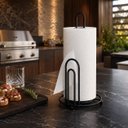 Ver imagem 6 de Suporte Porta Rolo de Papel Toalha Preto Metal Goldenx