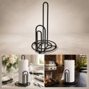 Ver imagem 1 de Suporte Porta Rolo de Papel Toalha Preto Metal Goldenx