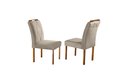 Ver imagem 3 de Conjunto Sala de Jantar 4 Lugares Mesa Redonda 1,0m e 4 Cadeiras Bege Areia