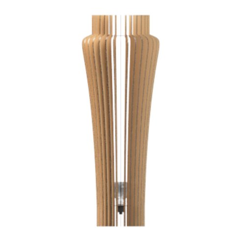 Abajur Grande de Chão AZALÉIA MDF Luminária -:MDF CRU