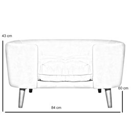 Cama para Cachorro Pet Sofá Gato Pé Palito Caminha Confortável com Almofada Veludo Azul Bege - 6