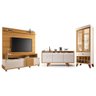 Sala de Estar Bold com Estante, Buffet Aparador e Cristaleira Cinamomo/off White - Hb Móveis - 1