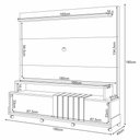 Ver imagem 4 de Sala de Estar Bold com Estante, Buffet Aparador e Cristaleira Cinamomo/off White - Hb Móveis
