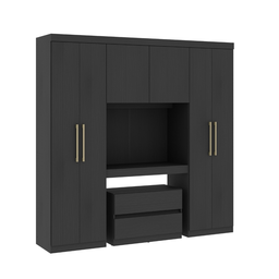 Guarda Roupa Casal 6 Portas 2 Gavetas Porto Carraro Preto - 6 Guarda Roupa Casal 6 Portas 2 Gavetas Porto Carraro Preto - 6