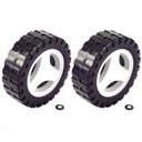 Ver imagem 1 de Roda Menor Ø 140 Mm e Calota Plástica Tramontina (2 Un.) para Cortador de Grama Ce35m2 e Ce35p Tramo