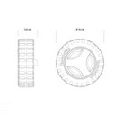Ver imagem 3 de Roda Menor Ø 140 Mm e Calota Plástica Tramontina (2 Un.) para Cortador de Grama Ce35m2 e Ce35p Tramo