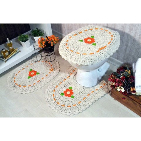 Jogo de Banheiro em Crochê Lisandra Arte & Tear