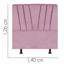 Ver imagem 3 de Cabeceira Estofada Bélgica 140cm Casal para Cama Colchão Box Quarto Suede Rosa Bebê - Aurora Line