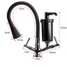 Torneira Filtro Gourmet Bancada Flexível 2 Jatos Preta - 6