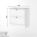 Ver imagem 3 de Balcão 02 Gavetas 80cm 100% MDF com Tampo para Cooktop Americana Henn