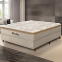Ver imagem 1 de Cama Box + Colchão Casal Mendoza Molas Ensacadas Pillow Top 138x188x71cm - Extra Macio