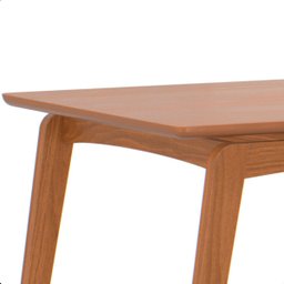 Mesa de Jantar Ravi Nature Base de Madeira Maciça e Mdf 120x90cm - 3