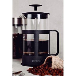 Cafeteira Francesa Tramontina em Vidro e Polipropileno Preto 600 Ml Tramontina - 2