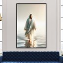 Ver imagem 1 de Quadro Decorativo 1 Tela Religioso Jesus Caminhando sobre As Águas