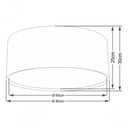 Ver imagem 4 de Plafon Duplo Cilíndrico Md-3038 Cúpula em Tecido 80x30cm Linho Bege - Bivolt