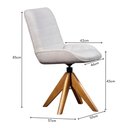 Ver imagem 4 de Cadeira de Jantar Estofada e Giratória Multimóveis Cr50095 Off White