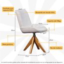 Ver imagem 3 de Cadeira de Jantar Estofada e Giratória Multimóveis Cr50095 Off White