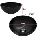 Ver imagem 4 de Cuba para Lavabo Redonda 28cm em Plástico Resistente Leve Preto