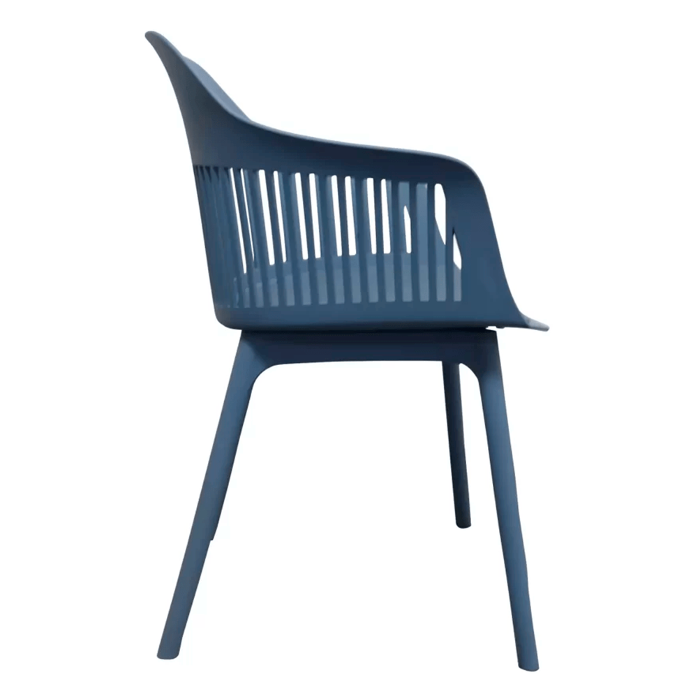 Ver imagem 3 de Cadeira de Jantar Design Marcela Azul com Estofado