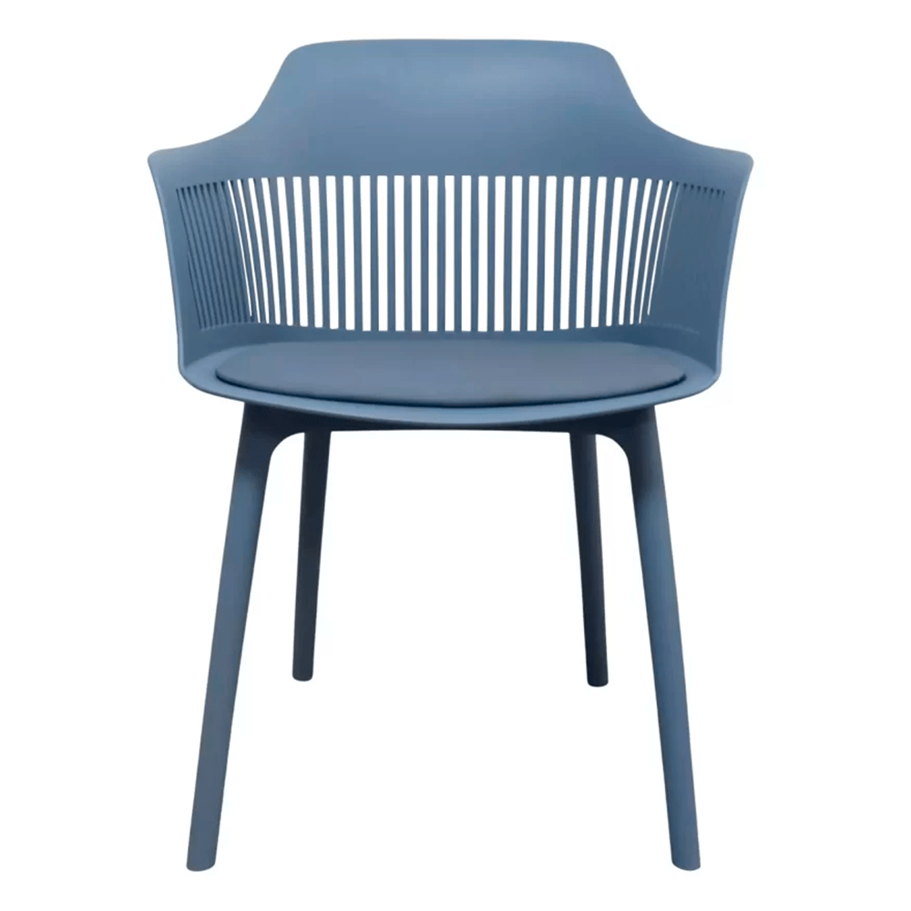 Ver imagem 2 de Cadeira de Jantar Design Marcela Azul com Estofado