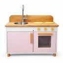 Ver imagem 1 de Fogão Cozinha Infantil de Madeira Brinquedo Educativo Resistente Estilo Montessori Rosa