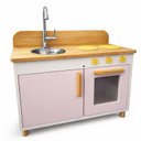 Ver imagem 2 de Fogão Cozinha Infantil de Madeira Brinquedo Educativo Resistente Estilo Montessori Rosa