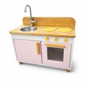 Ver imagem 4 de Fogão Cozinha Infantil de Madeira Brinquedo Educativo Resistente Estilo Montessori Rosa