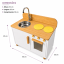 Ver imagem 5 de Fogão Cozinha Infantil de Madeira Brinquedo Educativo Resistente Estilo Montessori Rosa