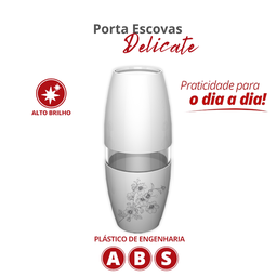 Porta Escova de Dentes para Banheiro Essence Delicate Branco Durín - 2