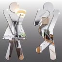 Ver imagem 1 de Espelho Decorativo Sinalização Banheiro em Acrílico