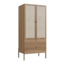 Ver imagem 5 de Guarda Roupas 2 Portas 2 Gavetas Palhinha Pé Madeira Oslo Artesano | Hanover