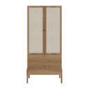 Ver imagem 4 de Guarda Roupas 2 Portas 2 Gavetas Palhinha Pé Madeira Oslo Artesano | Hanover
