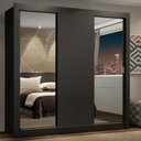 Ver imagem 1 de Guarda-roupa Casal Madesa Lyon Plus 3 Portas de Correr com Espelhos 4 Gavetas