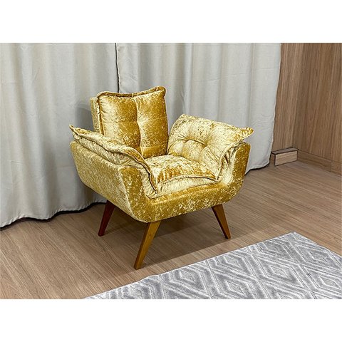 Poltrona Decorativa 1 Lugar Ouro 850 Opala