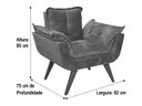 Ver imagem 5 de Poltrona Decorativa 1 Lugar Ouro 850 Opala
