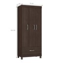 Ver imagem 5 de Conjunto Guarda Roupa 3 Portas e Cabeceira Renoir Cafe Touch