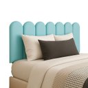 Ver imagem 4 de Cabeceira Nuvem Casal Facil Instalação 7 Placas 45cm Suede:azul Bebe