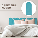 Ver imagem 3 de Cabeceira Nuvem Casal Facil Instalação 7 Placas 45cm Suede:azul Bebe