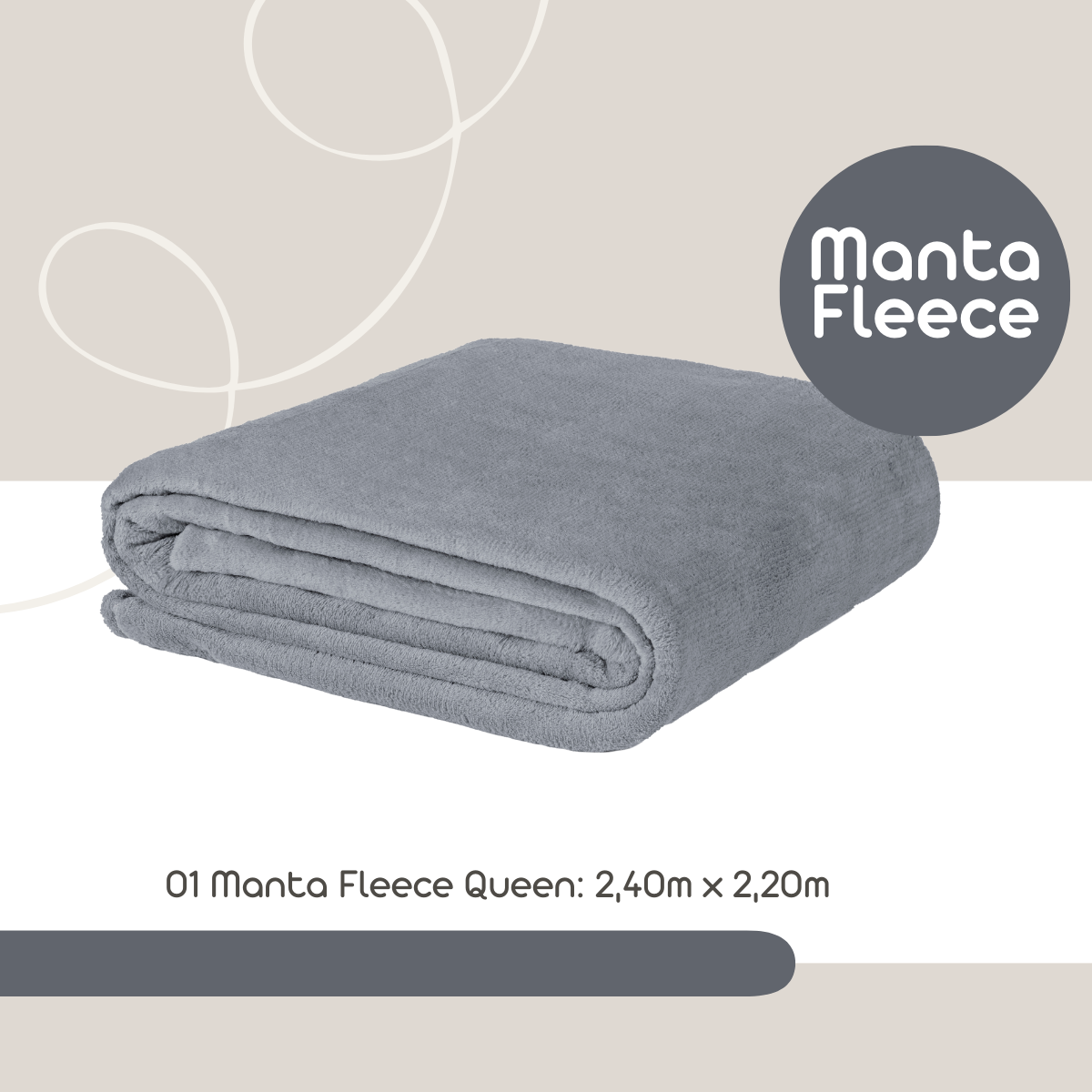 Manta Casal Queen Fleece Cinza Escuro Mantinha Leve Casa Conforto Aquece Termico - 3